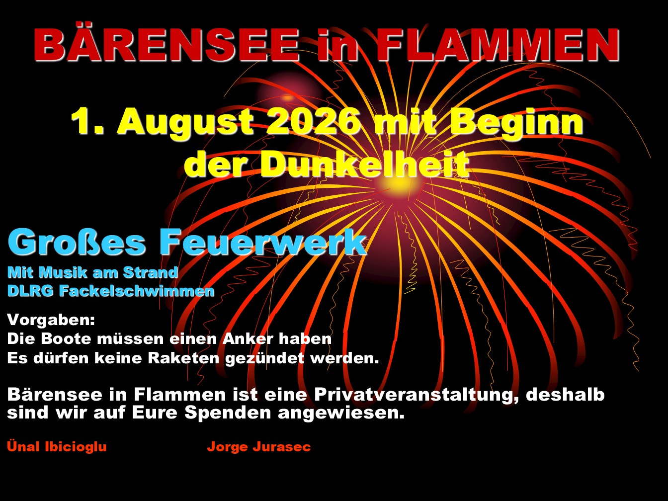 Bärensee in Flammen 2026 – Plakat